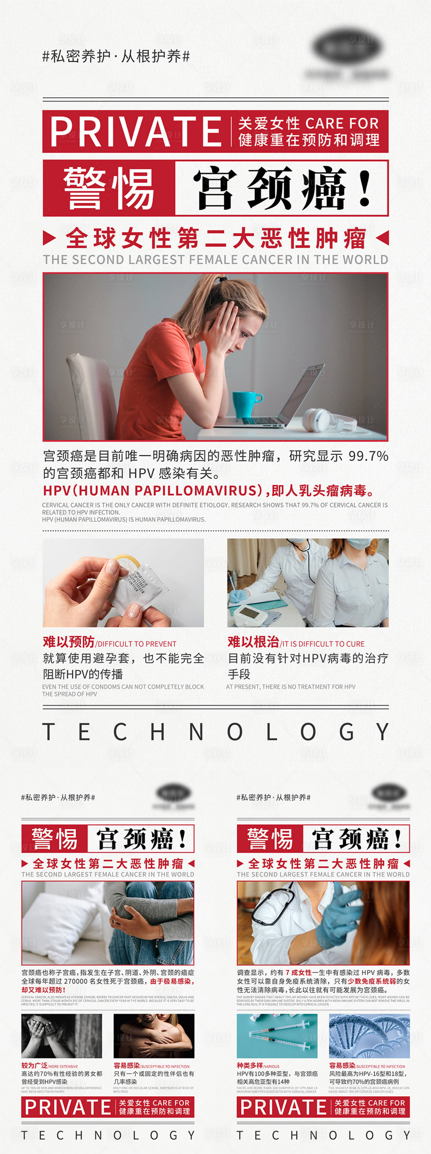 源文件下载【享设计】搜索编号：43710005024918704【私密健康宣传系列海报】