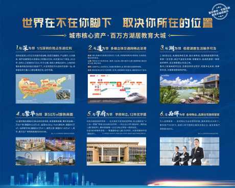 新中式房地产海报展板 地产价值点户外海报展板