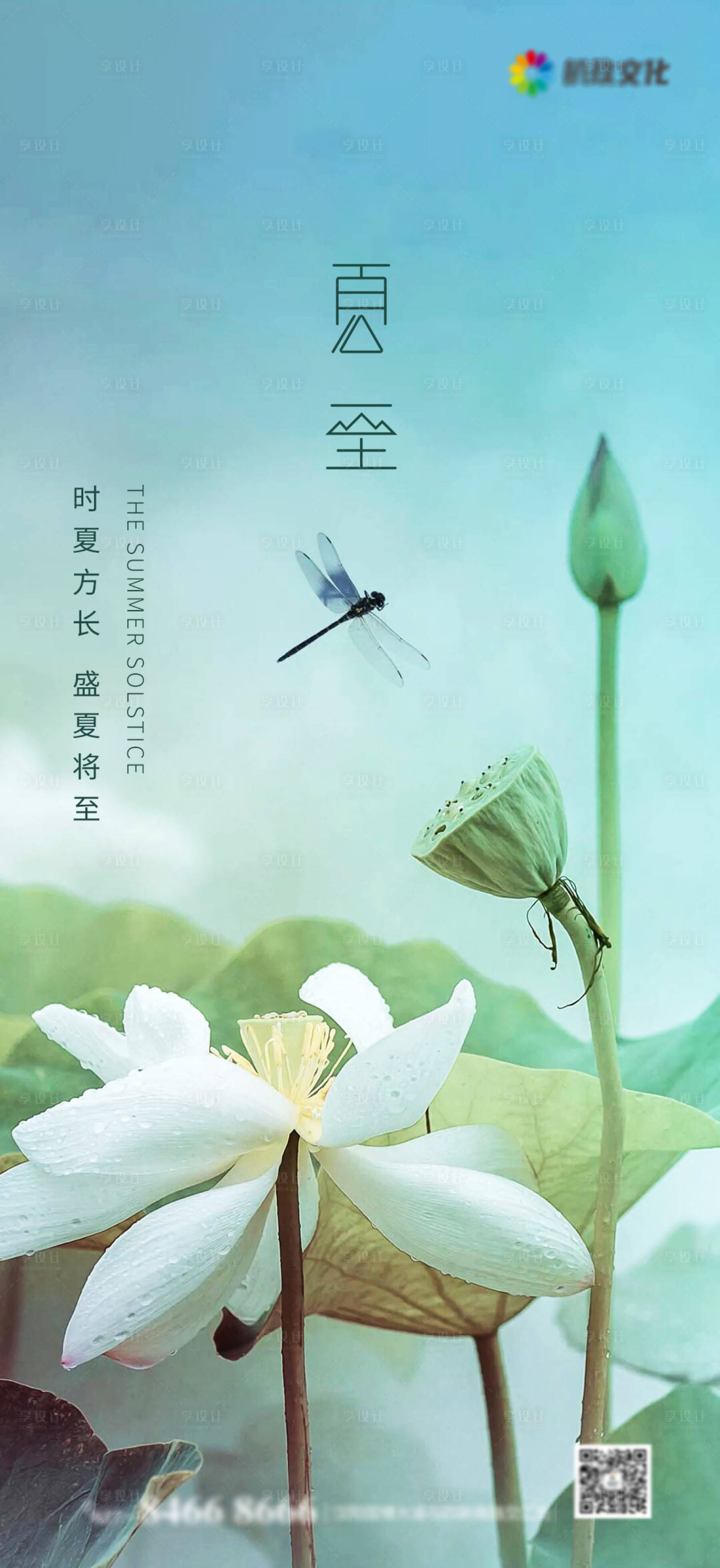 源文件下载【享设计】搜索编号：94720005168807324【地产二十四节气夏至海报】