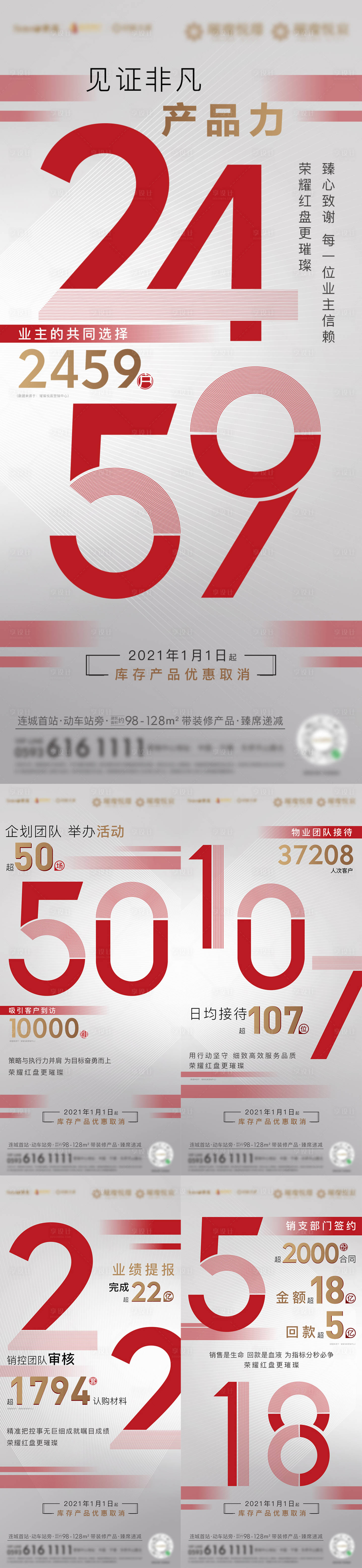 源文件下载【享设计】搜索编号：42890004995347991【房地产年终致谢热销微单海报】