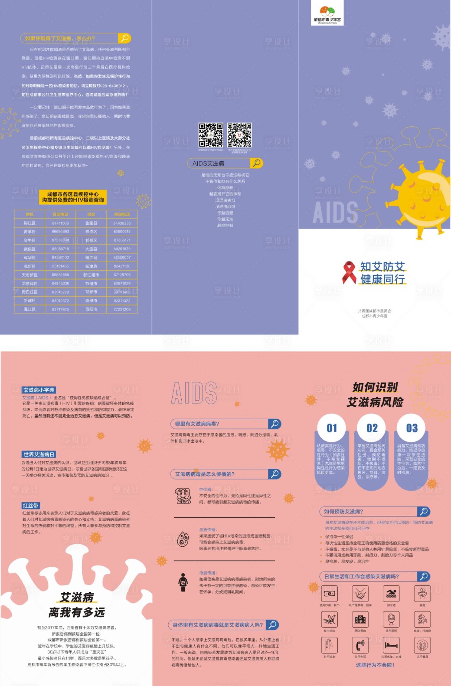 源文件下载【预防艾滋病三折页】编号：10150005031303939