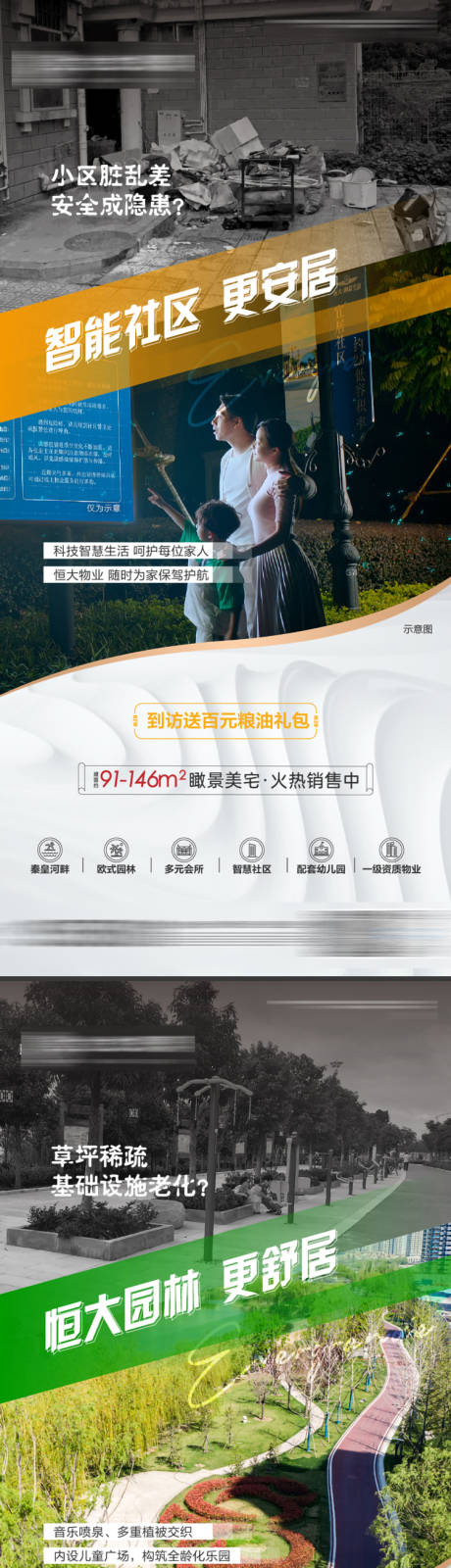 源文件下载【房地产卖点对比系列海报】编号：53340005179073563