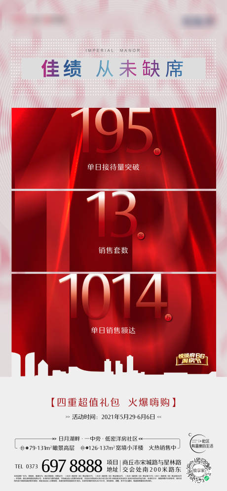 源文件下载【热销打鸡血红盘业绩开盘海报地产】编号：54940004945297303