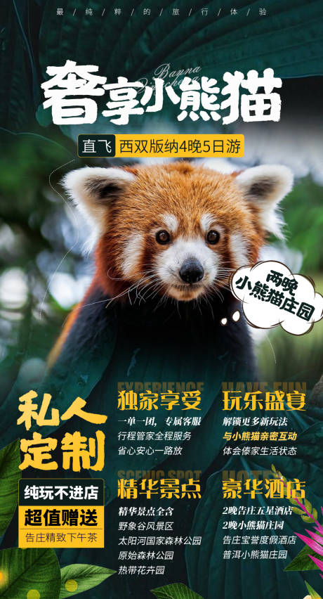 编号：20210730101422868【享设计】源文件下载-云南奢享小熊猫旅游海报
