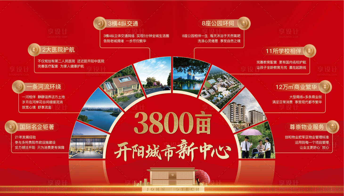 源文件下載【享設計】搜索編號：20010005819979925【房地產價值點紅金廣告展板】