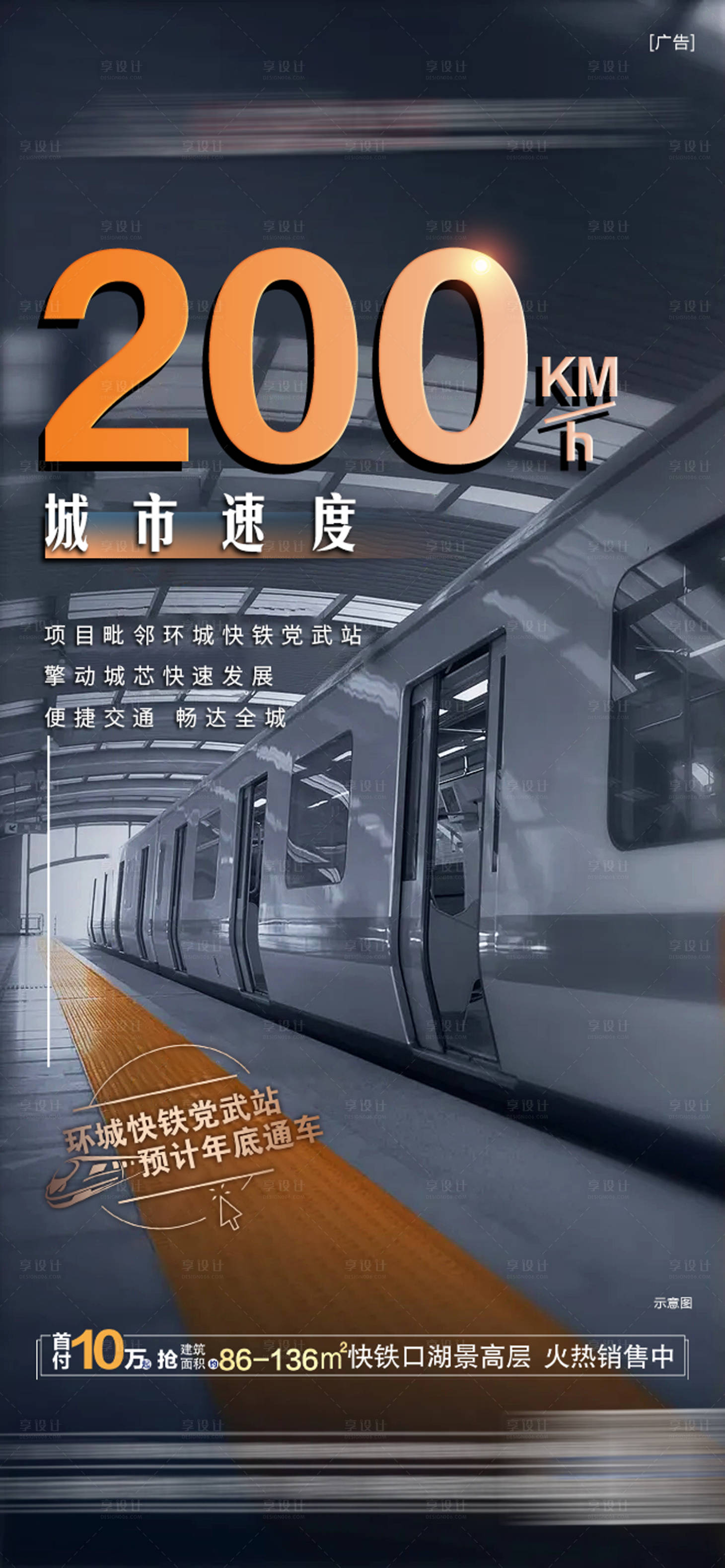 源文件下載【享設計】搜索編號：49740005529159869【地產交通海報】