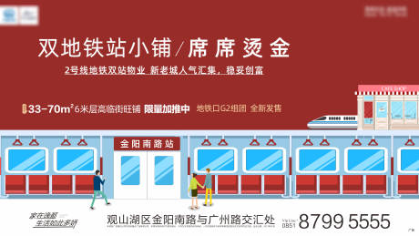 源文件下载【双地铁商铺创意海报】编号：20170005509043185