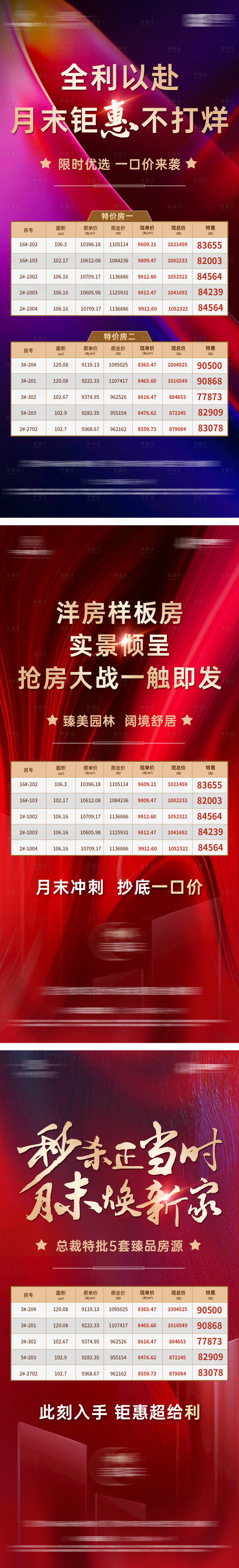 源文件下载【享设计】搜索编号：61630005751685330【地产红色特价房热销系列】