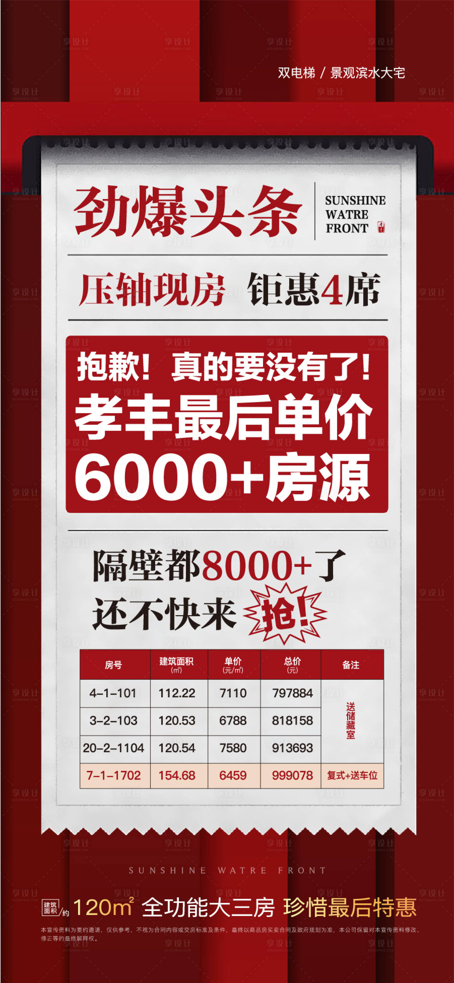 源文件下載【享設計】搜索編號：44990005377721984【房地產特價房海報】
