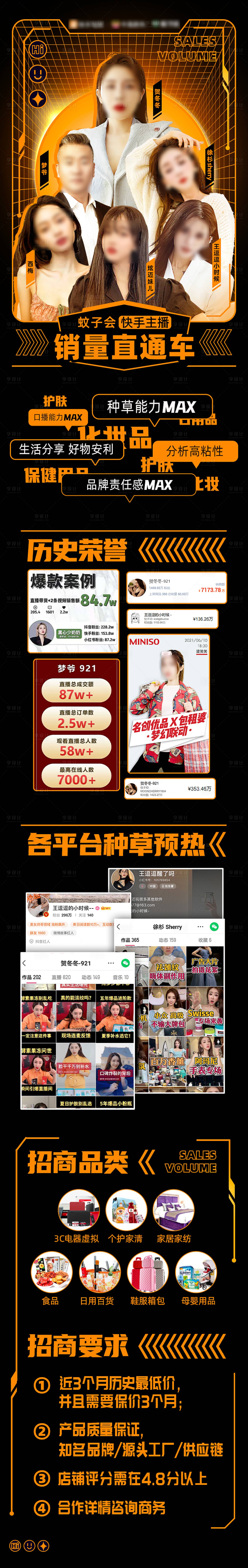 源文件下载【主播招商战报长图海报】编号：73830005593926136