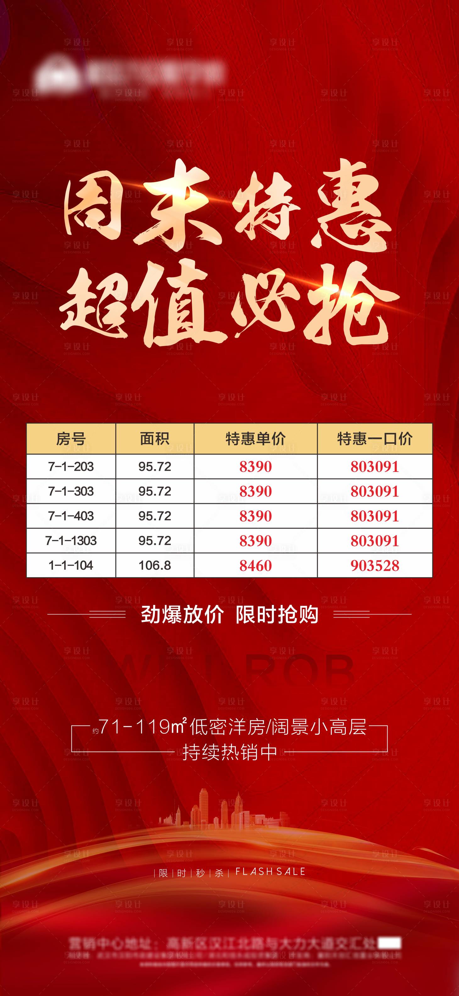 源文件下载【房地产特价房海报】编号：65290005401236406