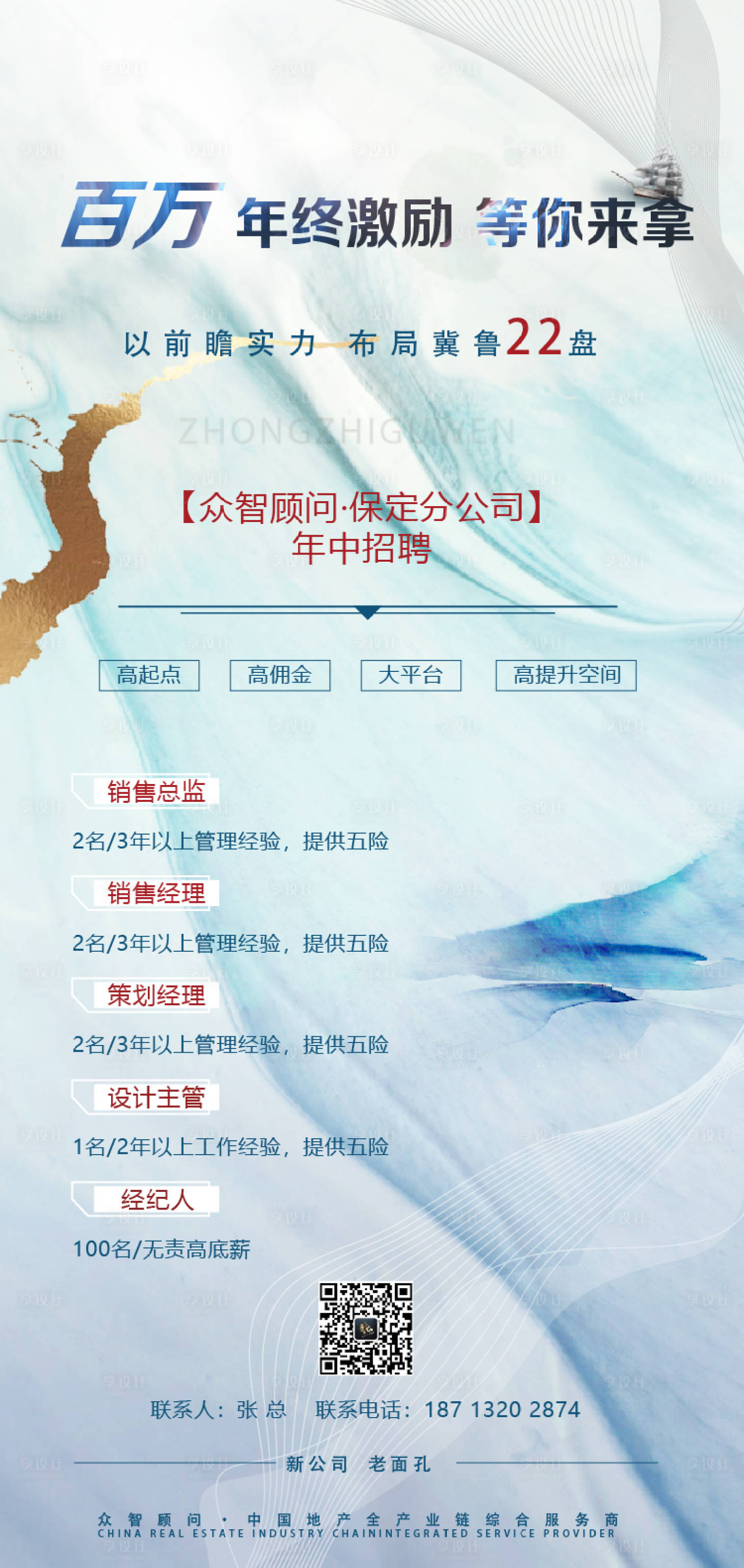 源文件下载【享设计】搜索编号：48840005683101224【年终百万激励招聘海报】