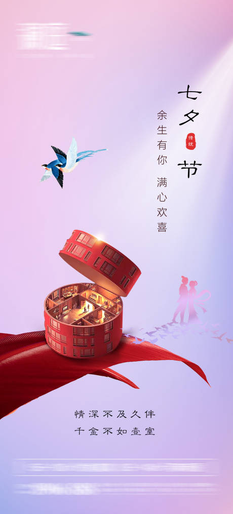 源文件下載【享設(shè)計(jì)】搜索編號(hào)：68400005753554803【七夕情人節(jié)禮物住宅海報(bào)】