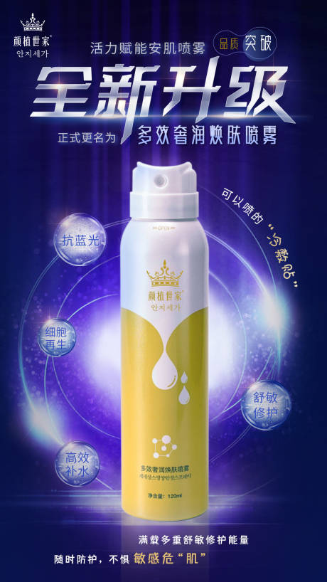 源文件下載【享設計】搜索編號：12500005392381554【護膚品升級上新海報】