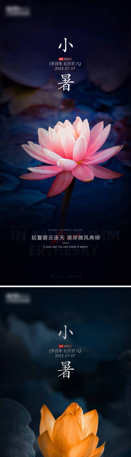 源文件下载【小暑节气海报】编号：57710005406437171