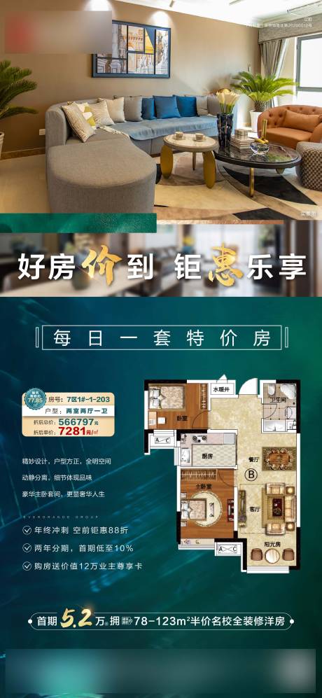 源文件下載【地產戶型特價房海報】編號：74230005442197416