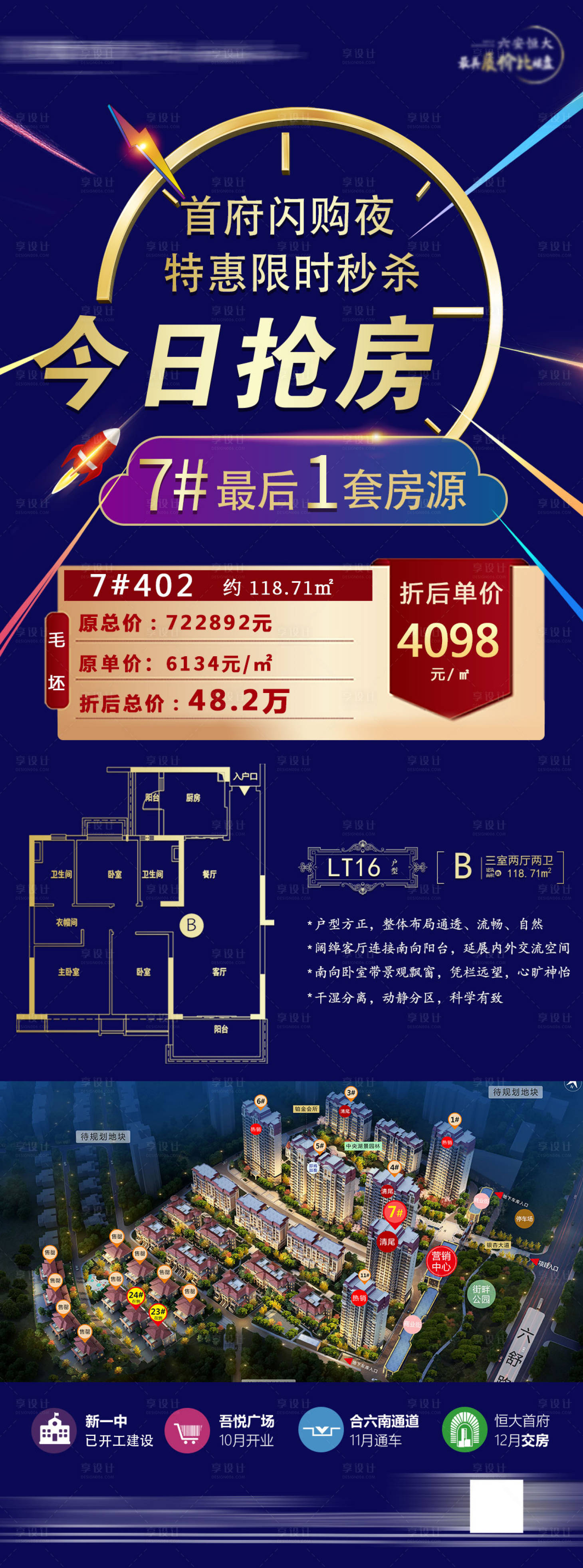 源文件下载【享设计】搜索编号：23200005452544634【房地产热销房源海报】