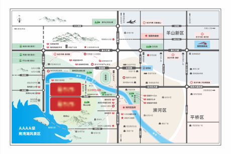 源文件下载【地产白色区位图】编号：20210722163403612