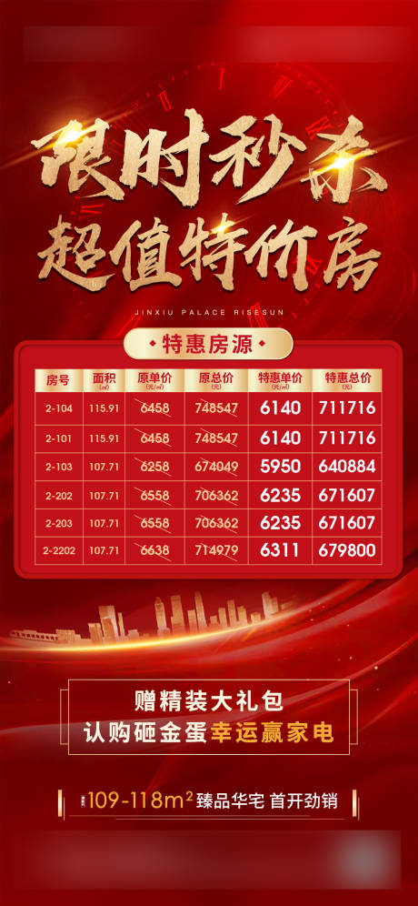 源文件下載【享設(shè)計(jì)】搜索編號(hào)：28470005719504252【地產(chǎn)紅金特價(jià)房單圖】