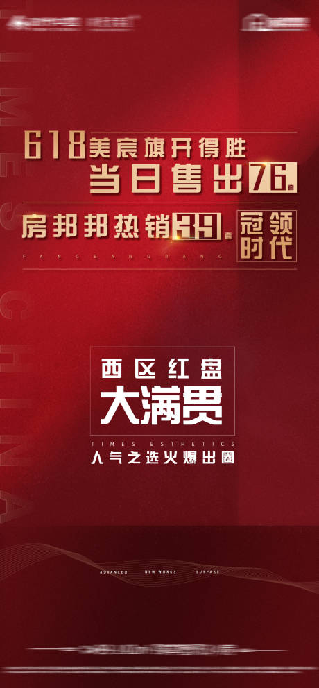 源文件下载【红色地产开盘热销海报】编号：77480005706994861