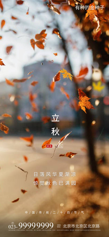 源文件下載【立秋海報】編號：42180005833754278