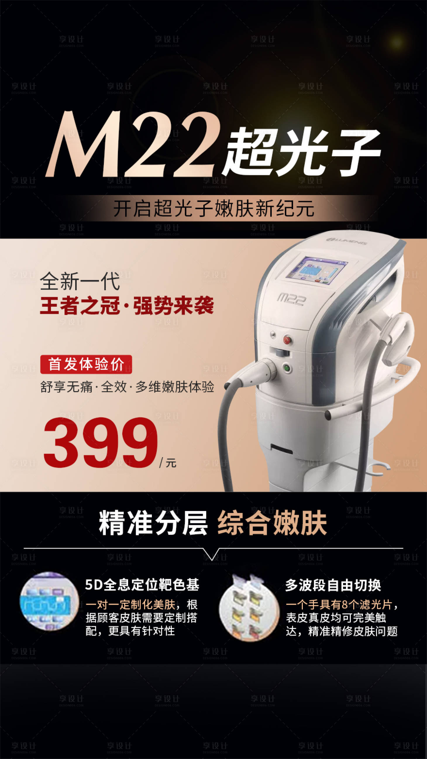 源文件下載【享設計】搜索編號：77600005384611869【m22光子嫩膚醫美海報】
