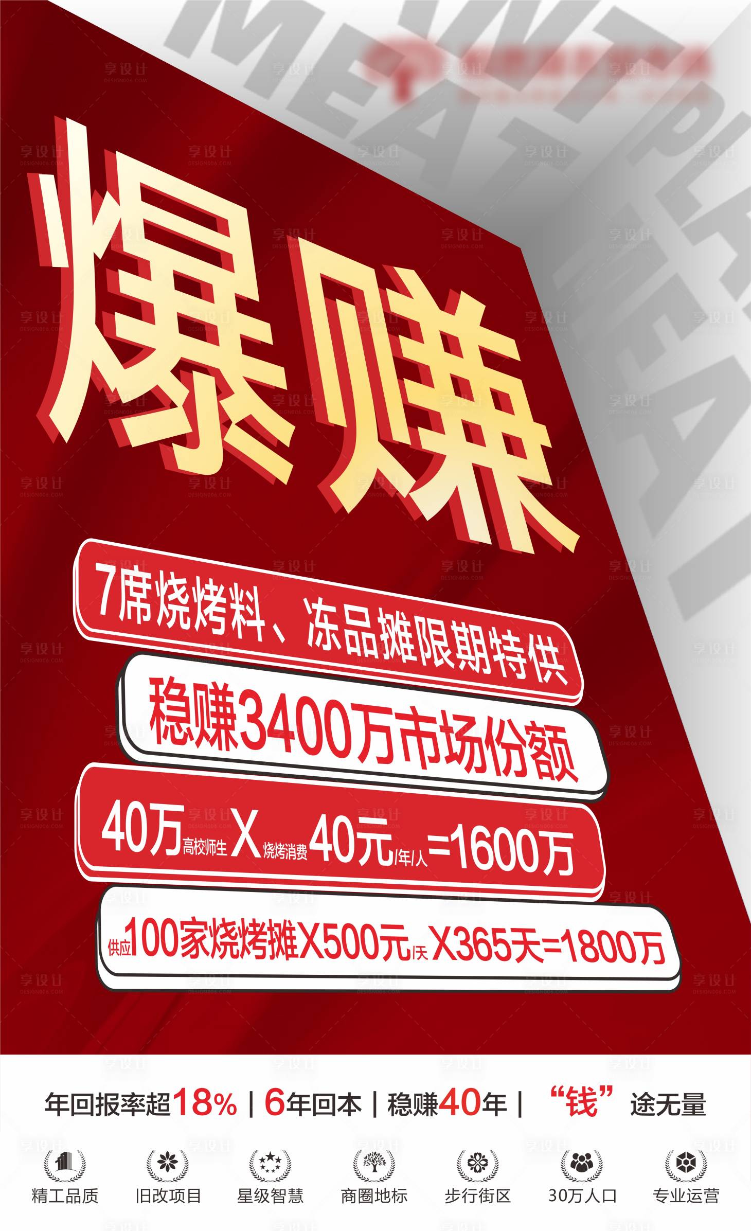 源文件下载【地产菜市摊铺火爆海报】编号：20210702143147809