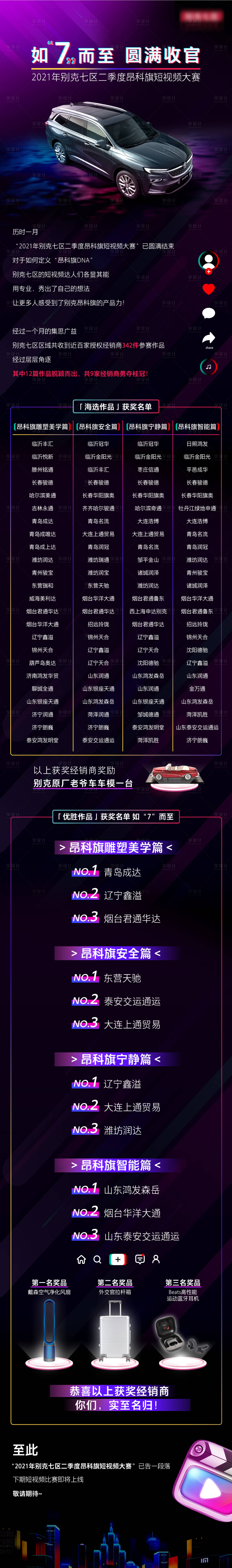源文件下載【享設計】搜索編號：88960005379434410【汽車抖音頒獎長圖海報】