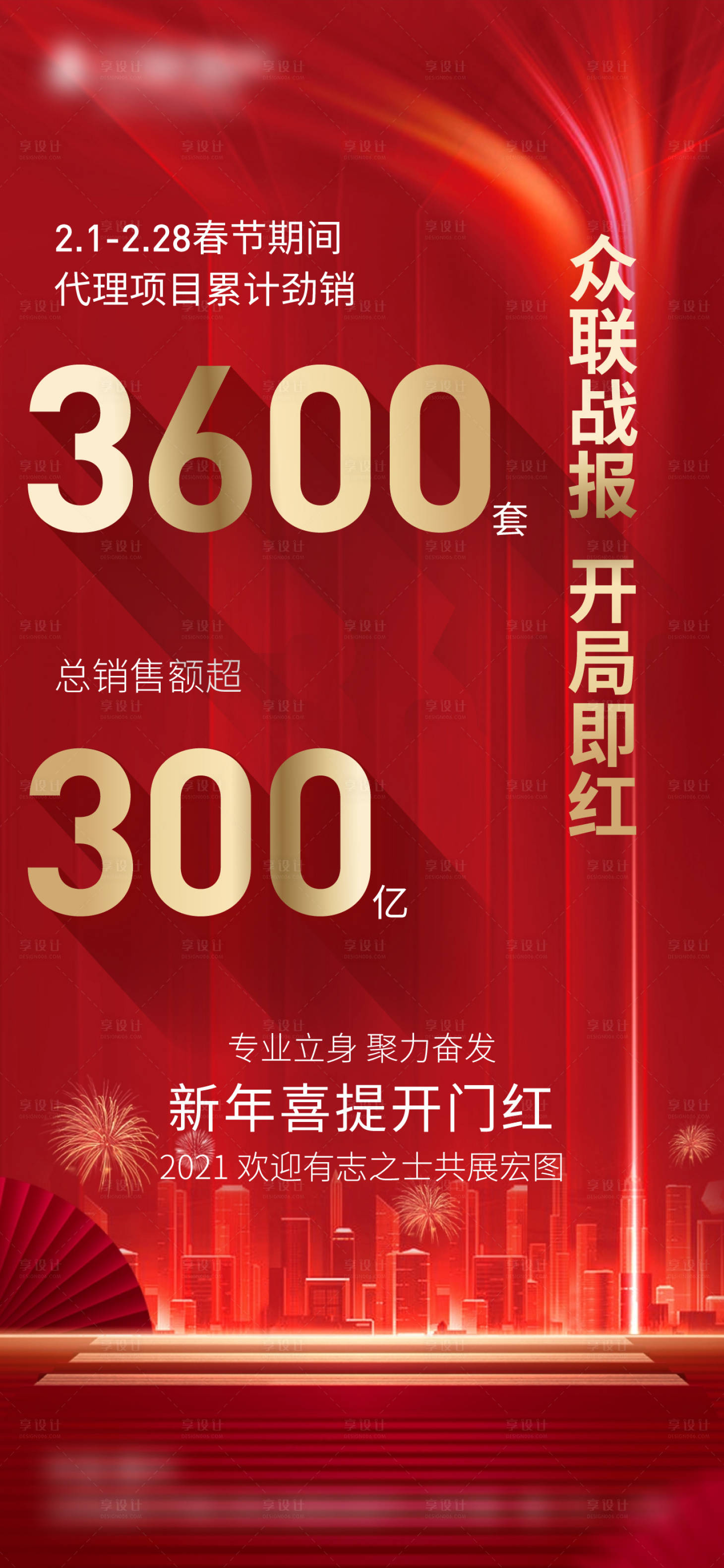 源文件下载【享设计】搜索编号：96020005810488459【春节战报红金海报】