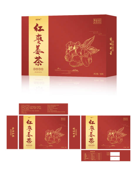 红枣姜茶包装设计