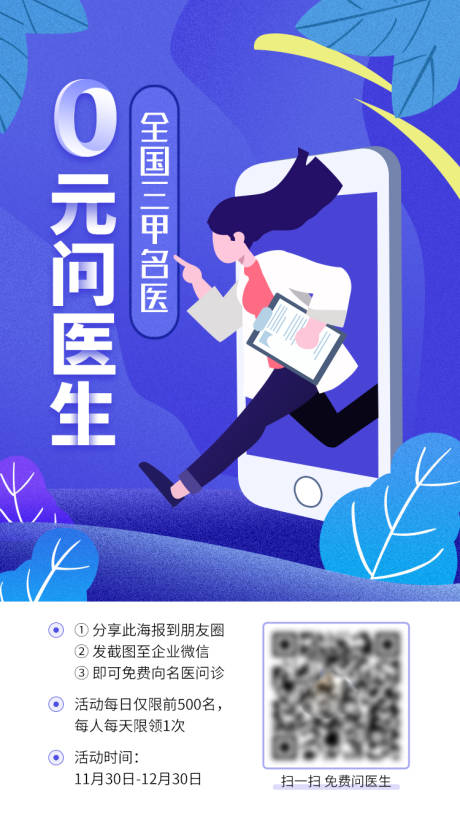 源文件下载【手绘卡通人物医疗海报】编号：81210005371376736