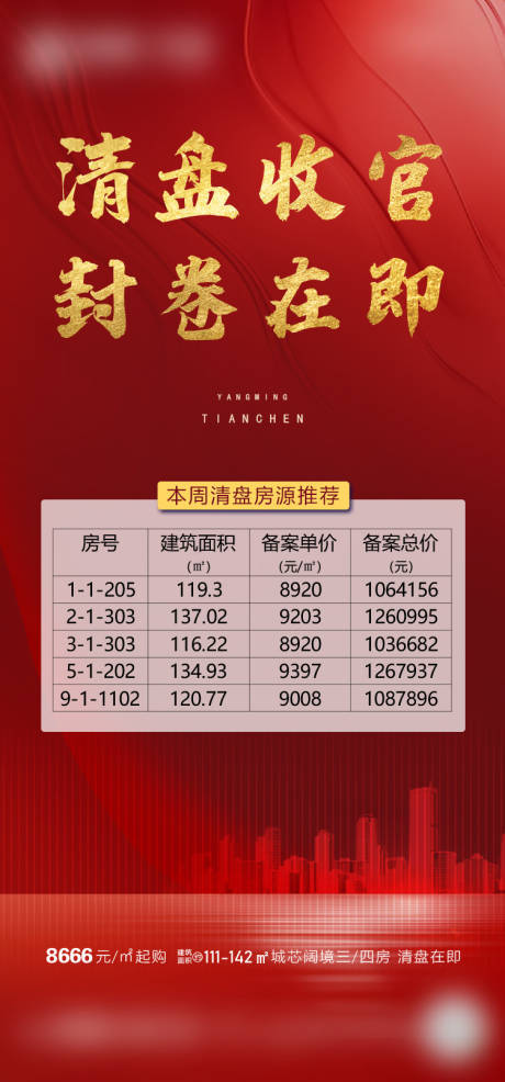 源文件下载【清盘一口价海报】编号：98120005623169420