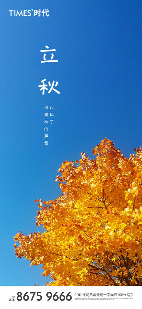 源文件下载【立秋海报】编号：34600005742419768