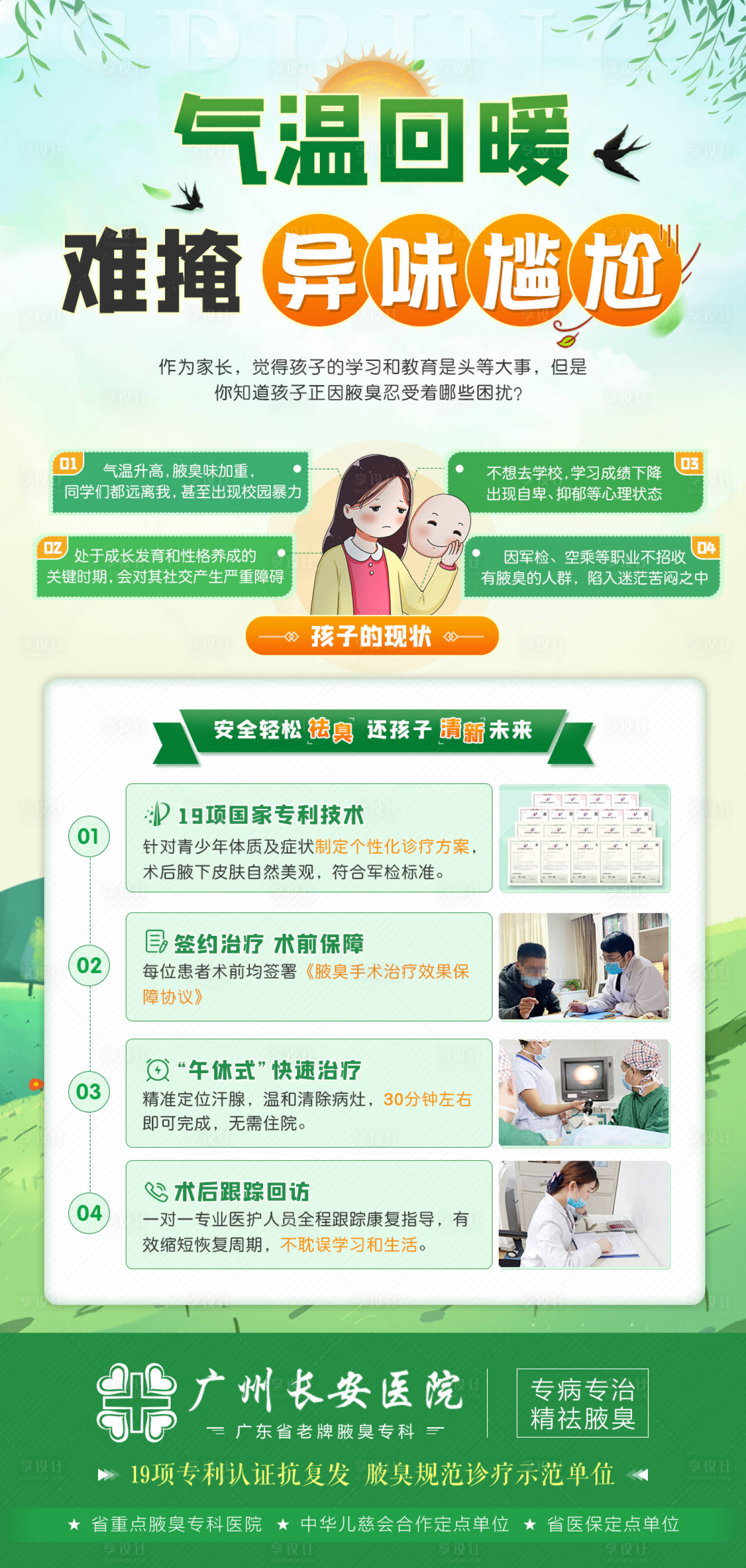 源文件下载【春季夏天医疗海报设计卡通科普风绿色】编号：79900005780347712