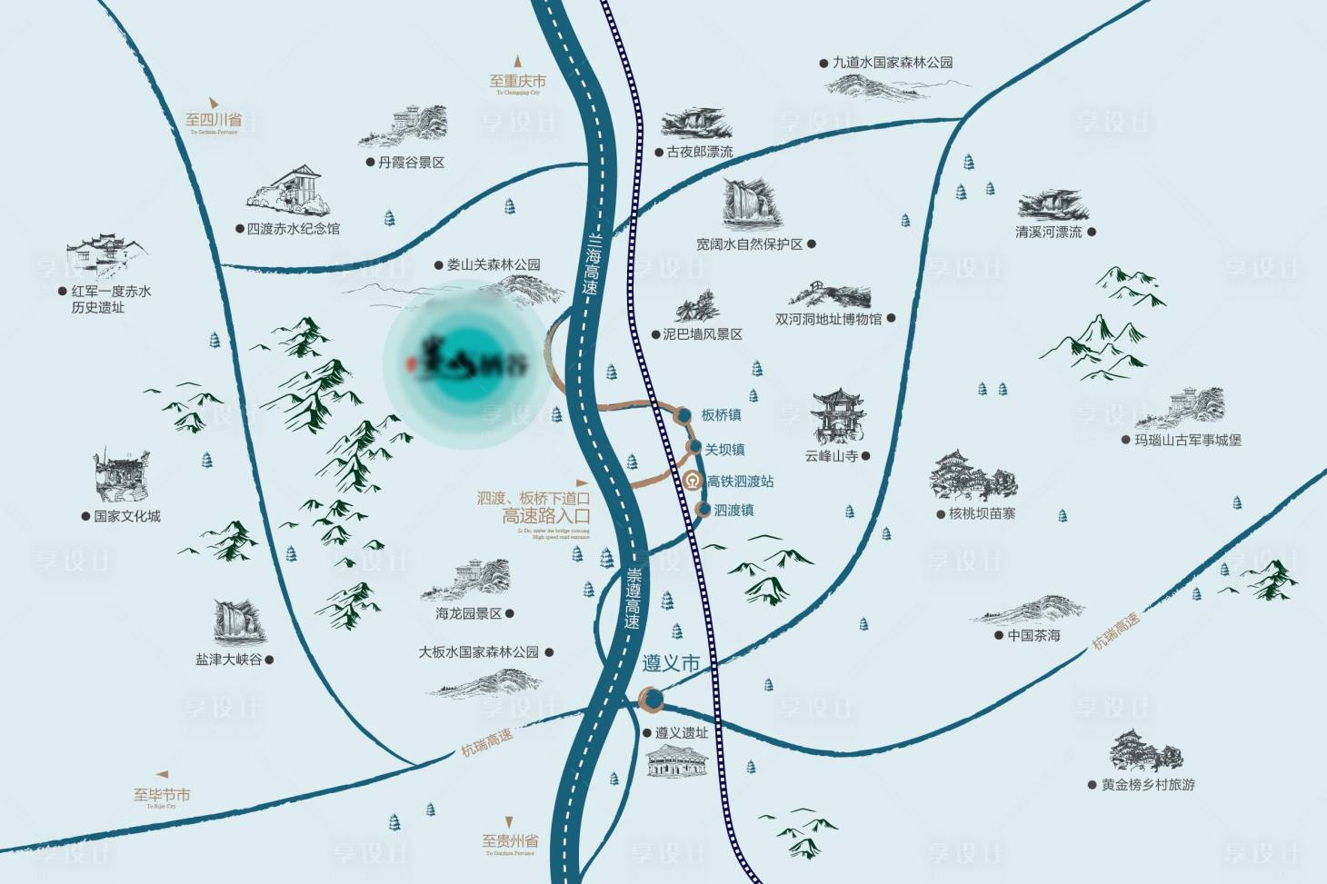 源文件下载【旅游地产矢量区位图】编号：79510005481709810