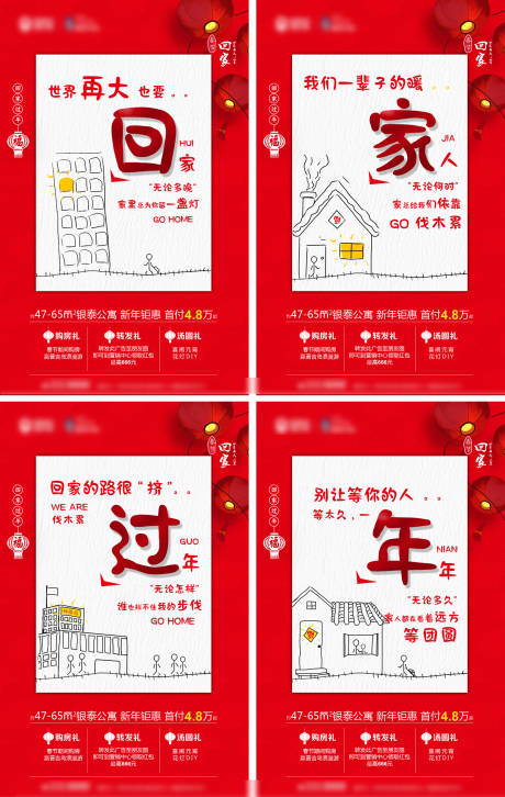 源文件下载【地产回家过年系列海报】编号：68060005673891437