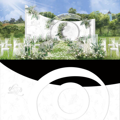 源文件下載【享設計】搜索編號：28310005691807589【婚禮舞臺活動展板】