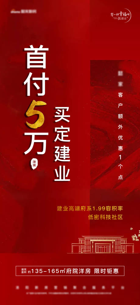 编号：20210702170531267【享设计】源文件下载-红色建业清盘价甩卖跳楼价地产促销海报