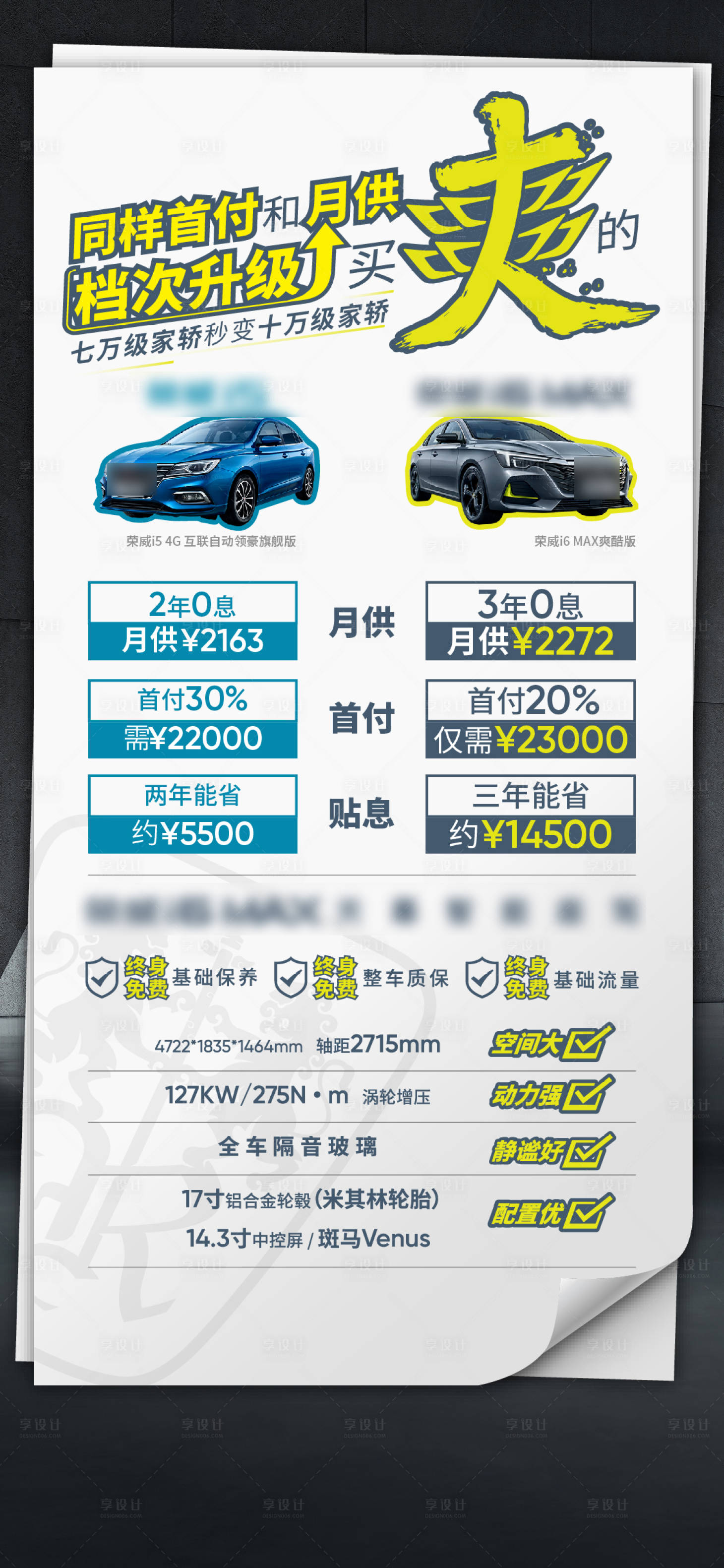 源文件下载【享设计】搜索编号：50440005659286823【车型对比海报】