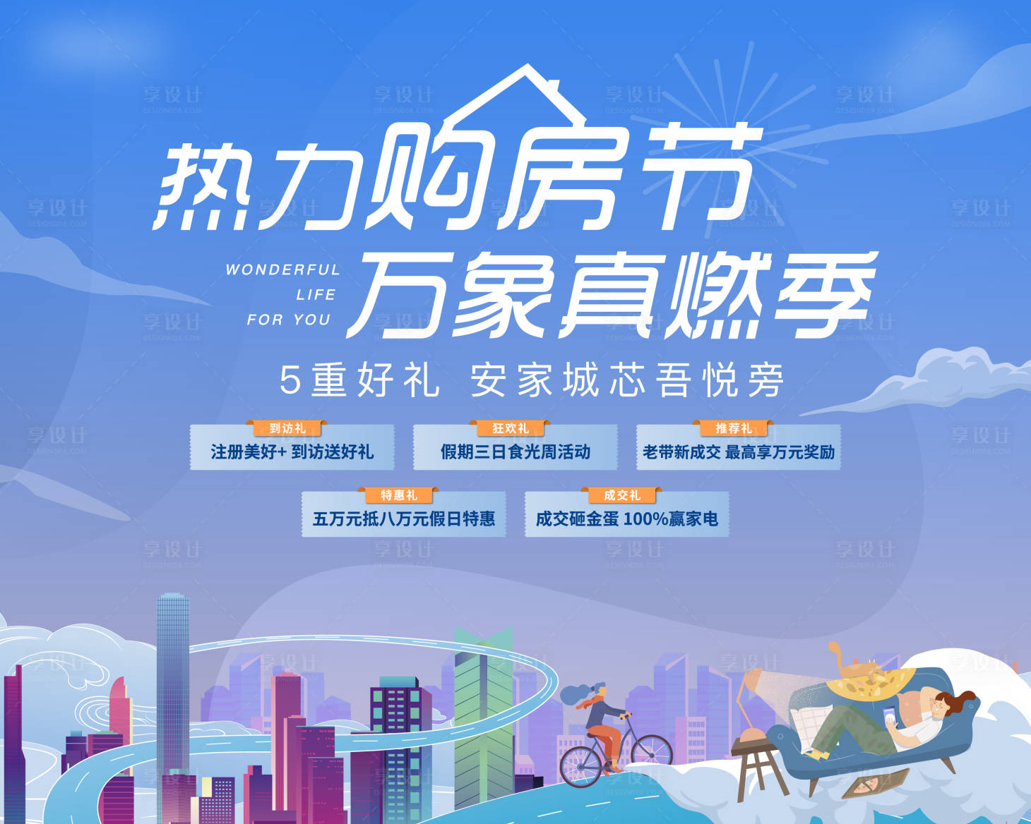 源文件下载【五一购房节活动展板】编号：82570005901555017