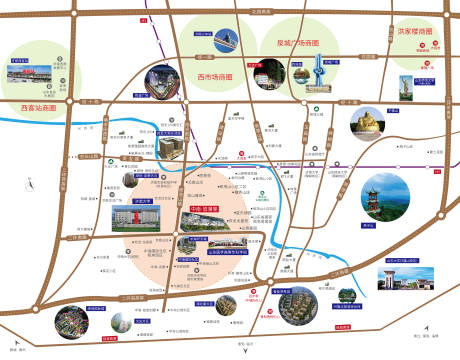 源文件下載【享設計】搜索編號：70480006226722272【房地產區位圖廣告展板】