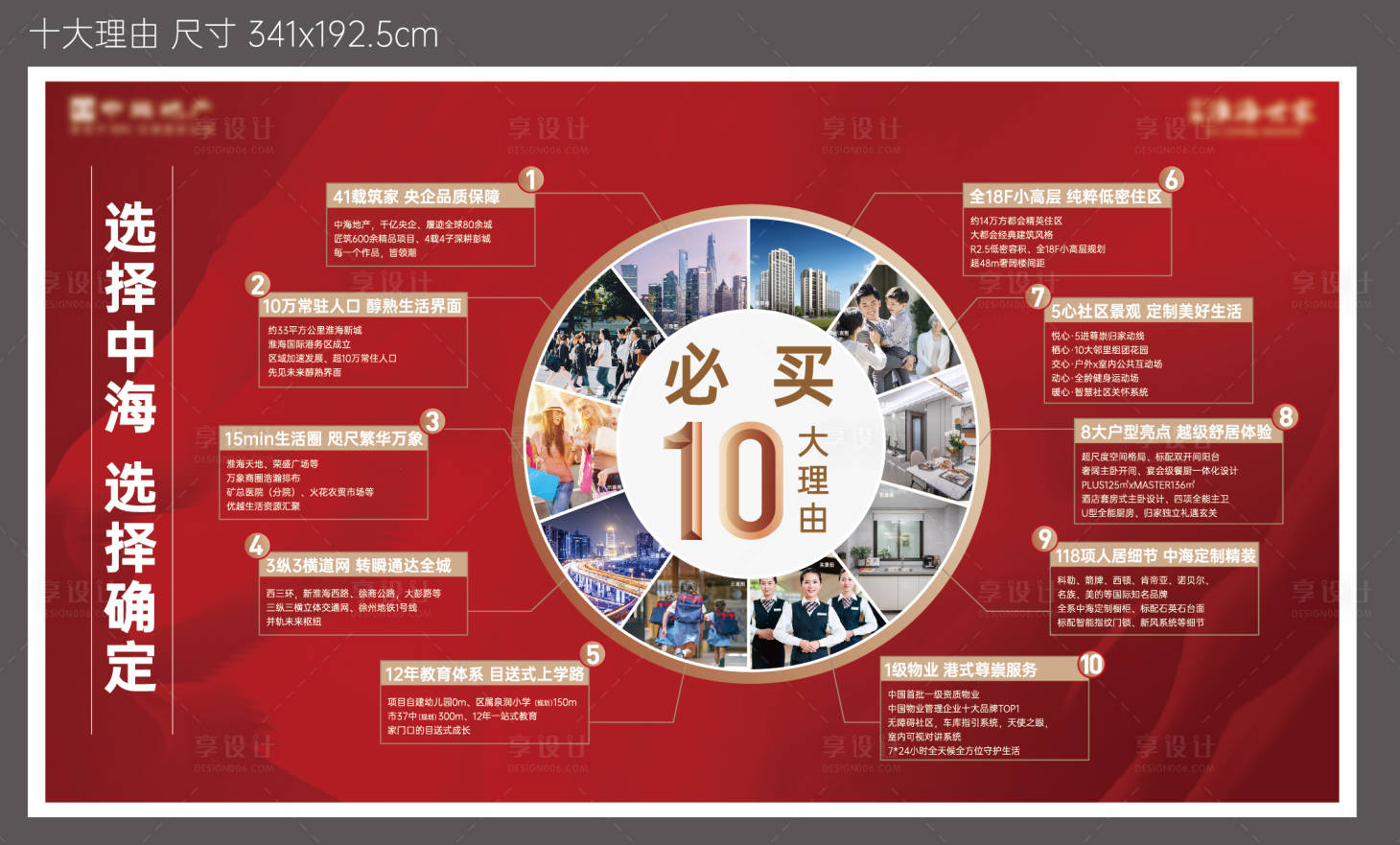 源文件下載【享設計】搜索編號：13080006237239493【房地產十大購買理由桁架展板背景板】