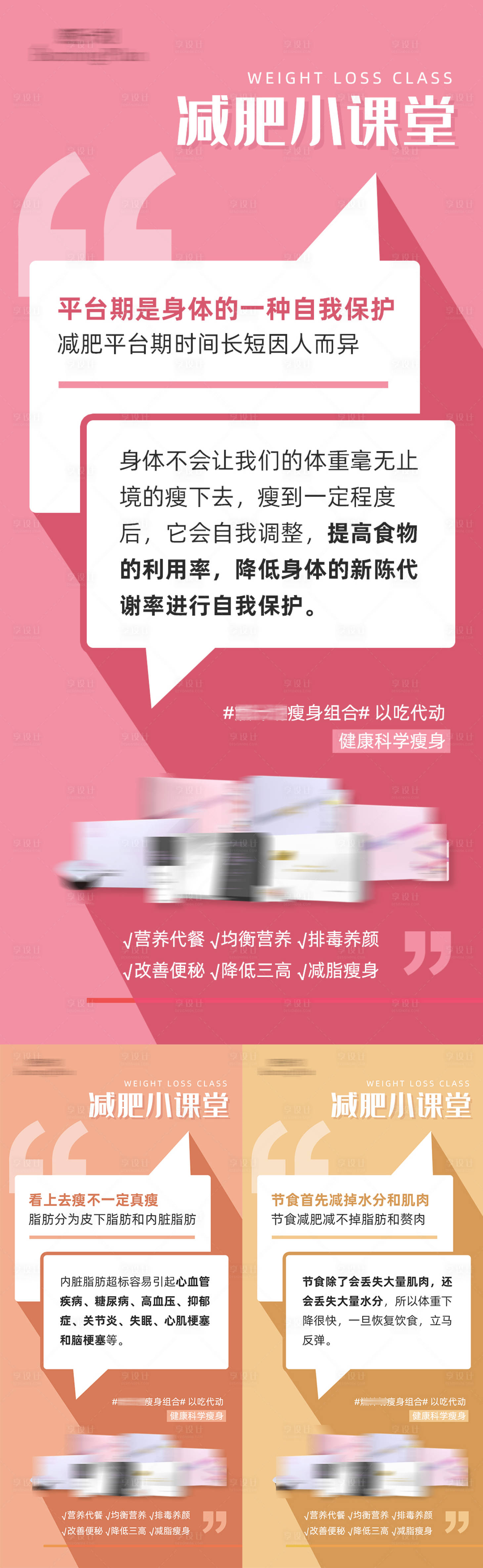 源文件下载【享设计】搜索编号：88430006201377594【减肥瘦身科普小知识海报】