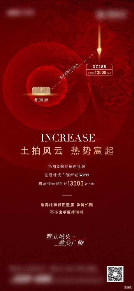 源文件下载【地产红色土拍热销海报】编号：28620005944094135