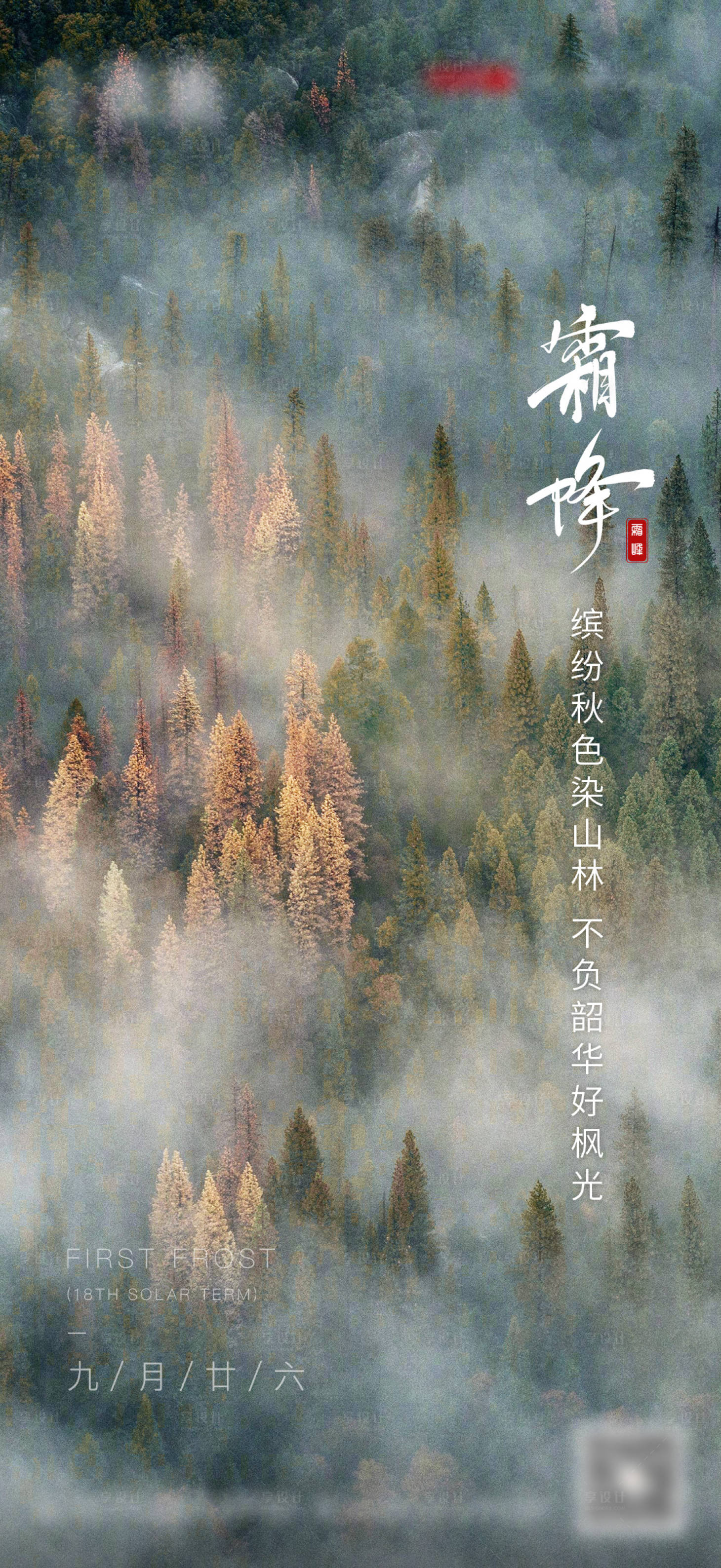 源文件下载【霜降节气地产海报】编号：30230006242647092