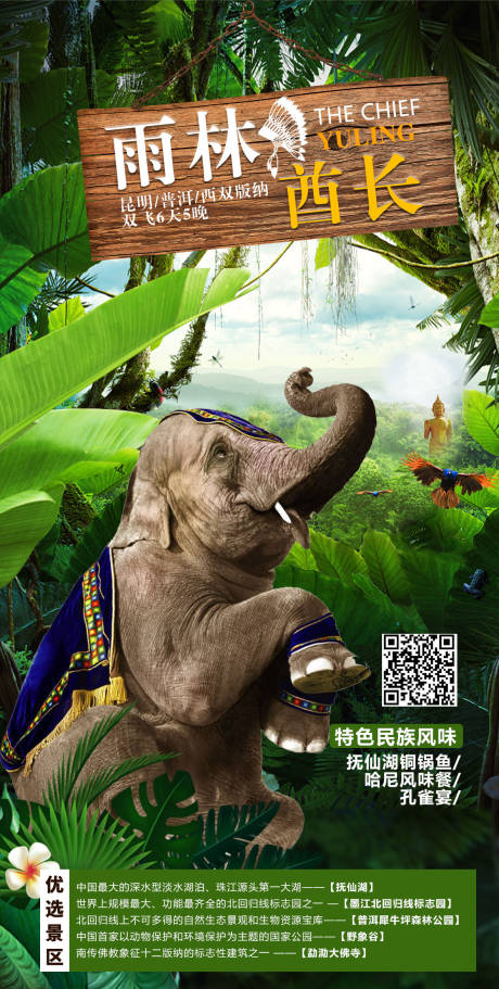雨林酋长旅游海报-源文件【享设计】