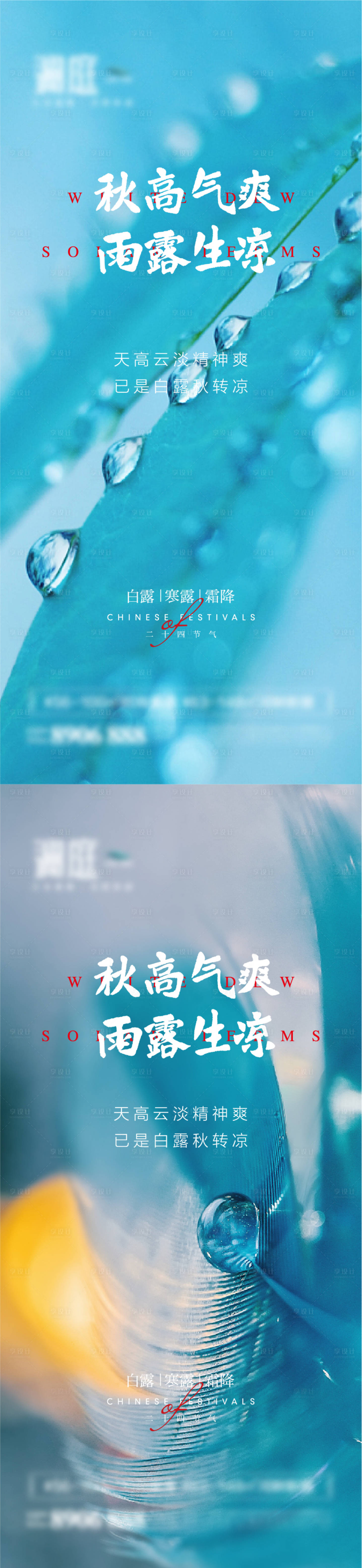 源文件下载【白露寒露霜降系列海报】编号：63810006017698279