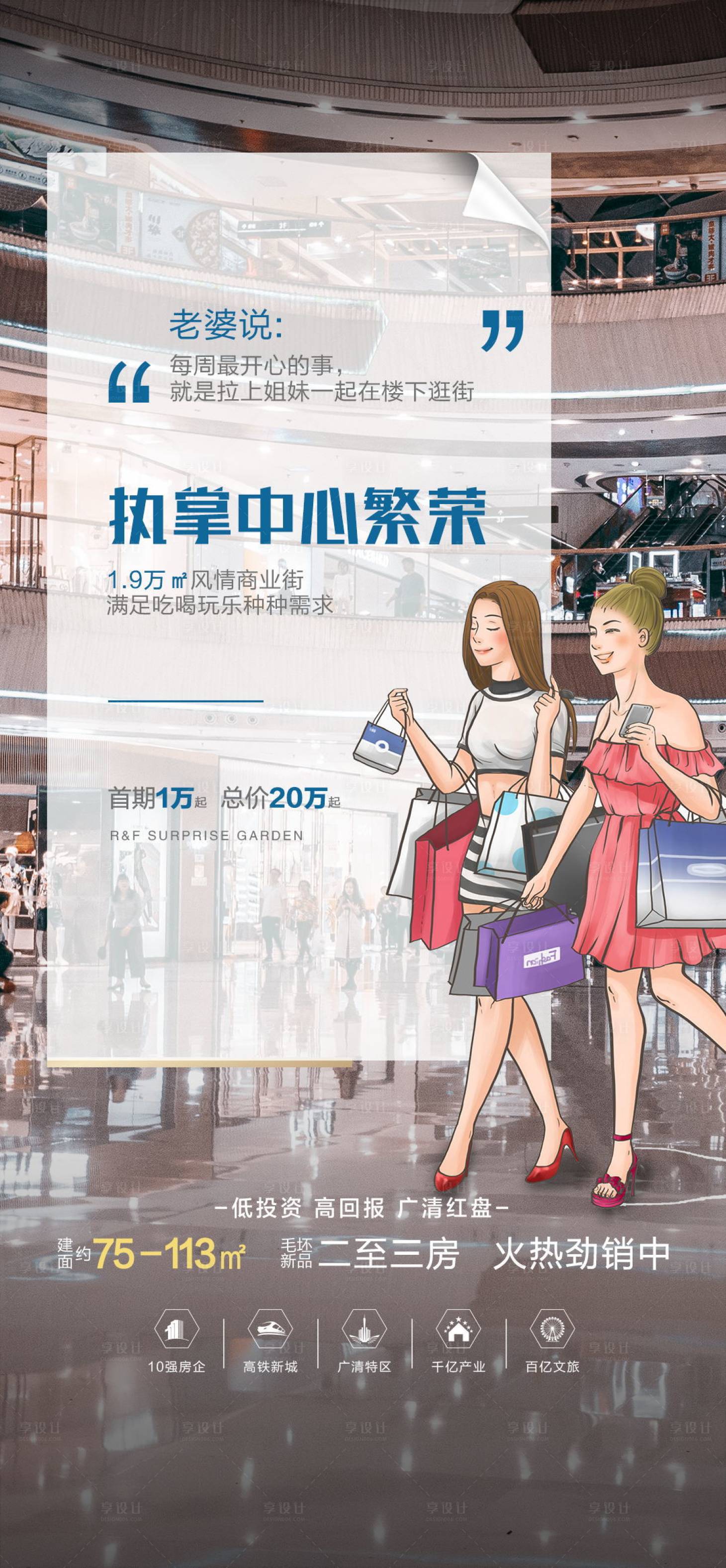 源文件下载【享设计】搜索编号：79400006161229206【商业地产招商海报】