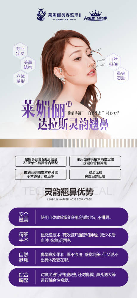 源文件下载【医美隆鼻海报】编号：66460005897161210