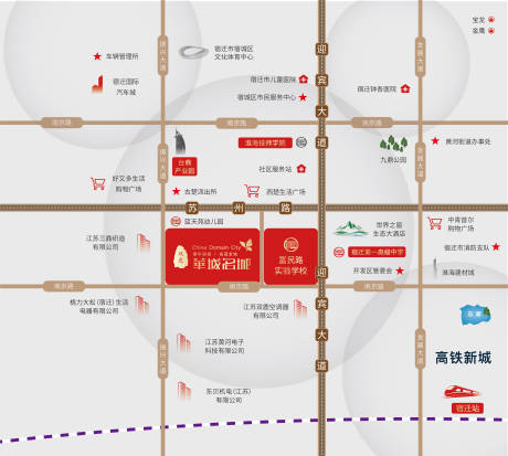 源文件下載【享設計】搜索編號：60430005976817310【地產區位圖】
